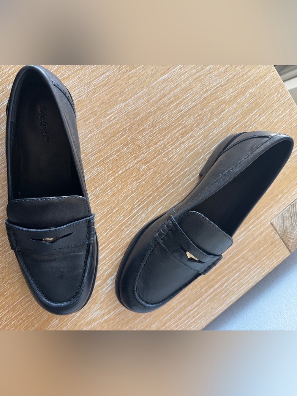 NWOB MADEWELL Women's The Grayson Penny Loafer True Black Leather Size 9.5 NX647 - Picture 10 of 15